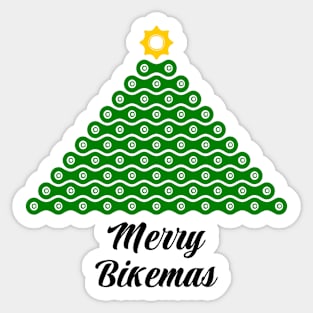 Cycling Christmas Tree (White Background) Sticker